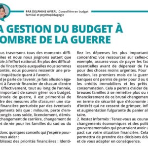 La gestion du Budget à l'ombre de la guerre